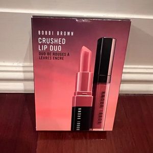 Bobbi Brown Crushed Lip Duo - Sazan Nude Lip Color and Free Spirit Gloss NEW